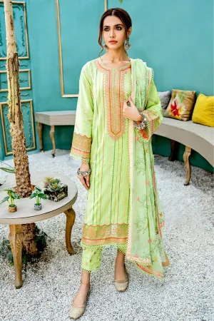 Aabyaan Luxury Lawn Collection 2021 – YESIL (AL-10)