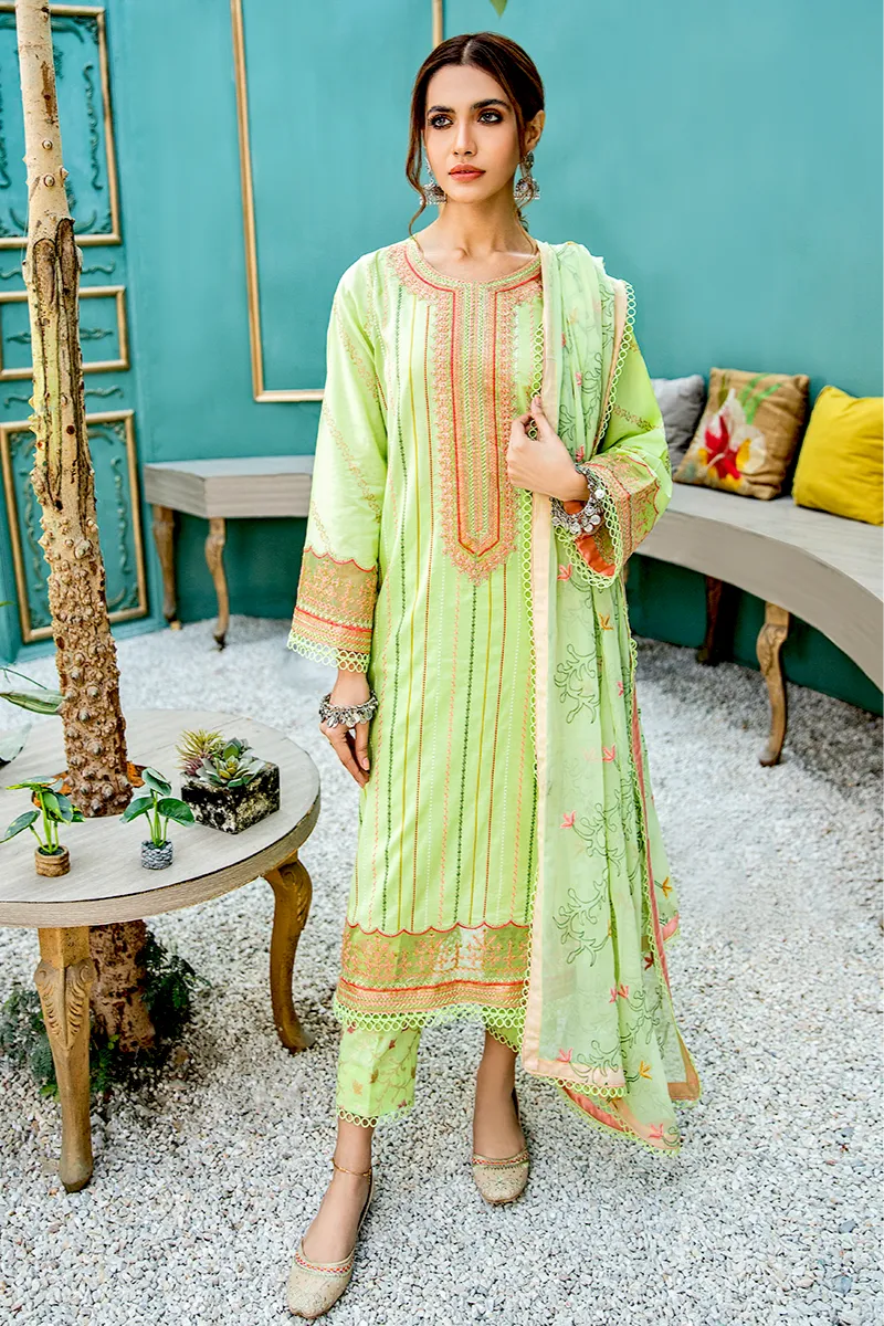 Aabyaan Luxury Lawn Collection 2021 – YESIL (AL-10)