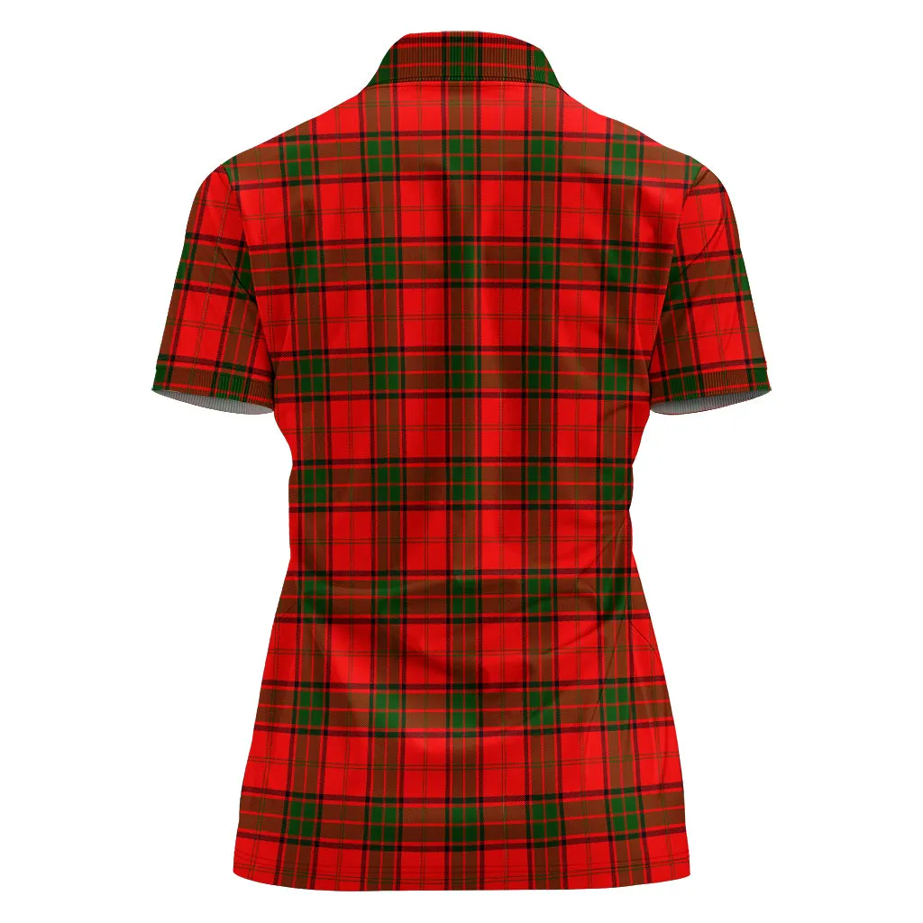 Adair Tartan Polo Shirt with Family Crest For Women