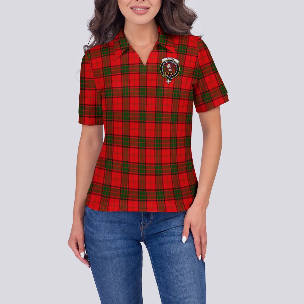 Adair Tartan Polo Shirt with Family Crest For Women