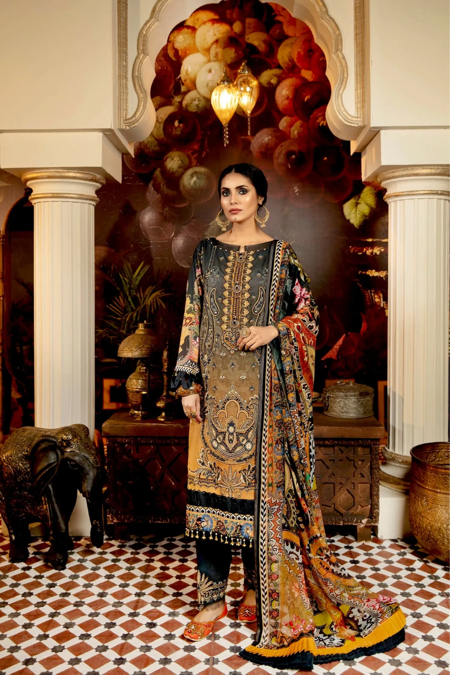 Adan's Libas Exclusive Lawn Collection 2021 – Graphite Gleam