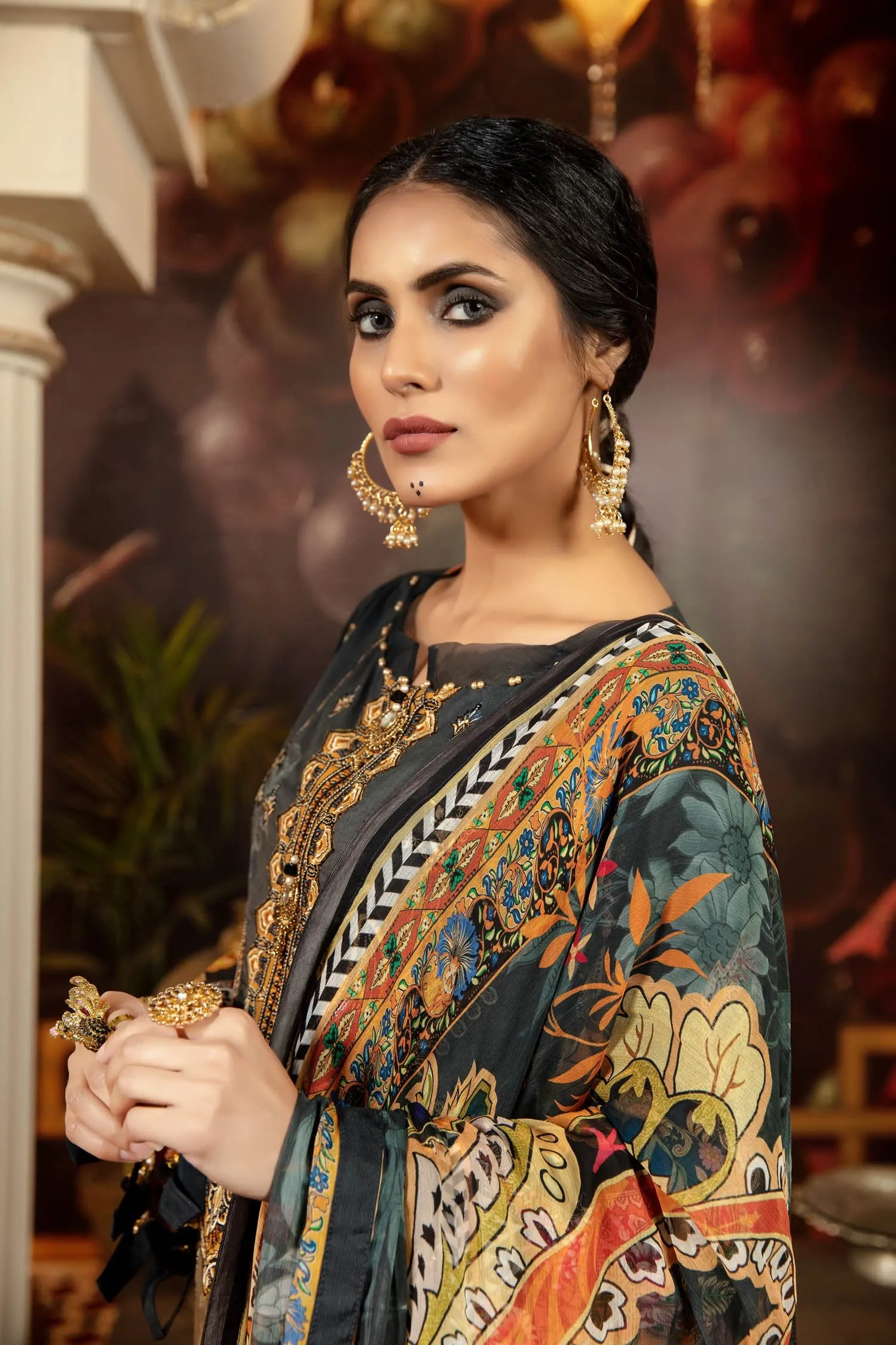 Adan's Libas Exclusive Lawn Collection 2021 – Graphite Gleam