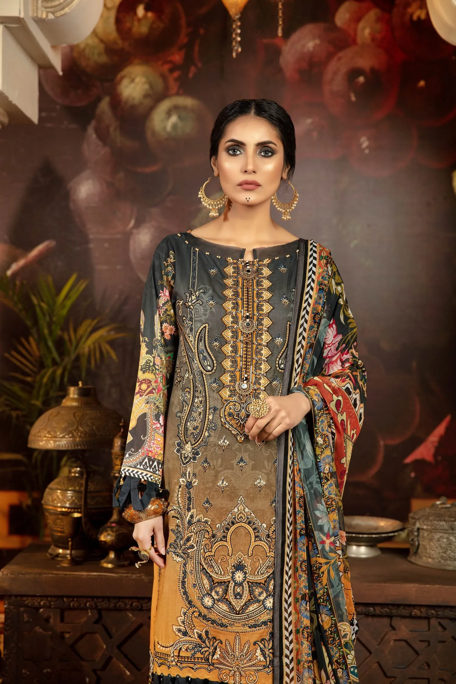 Adan's Libas Exclusive Lawn Collection 2021 – Graphite Gleam
