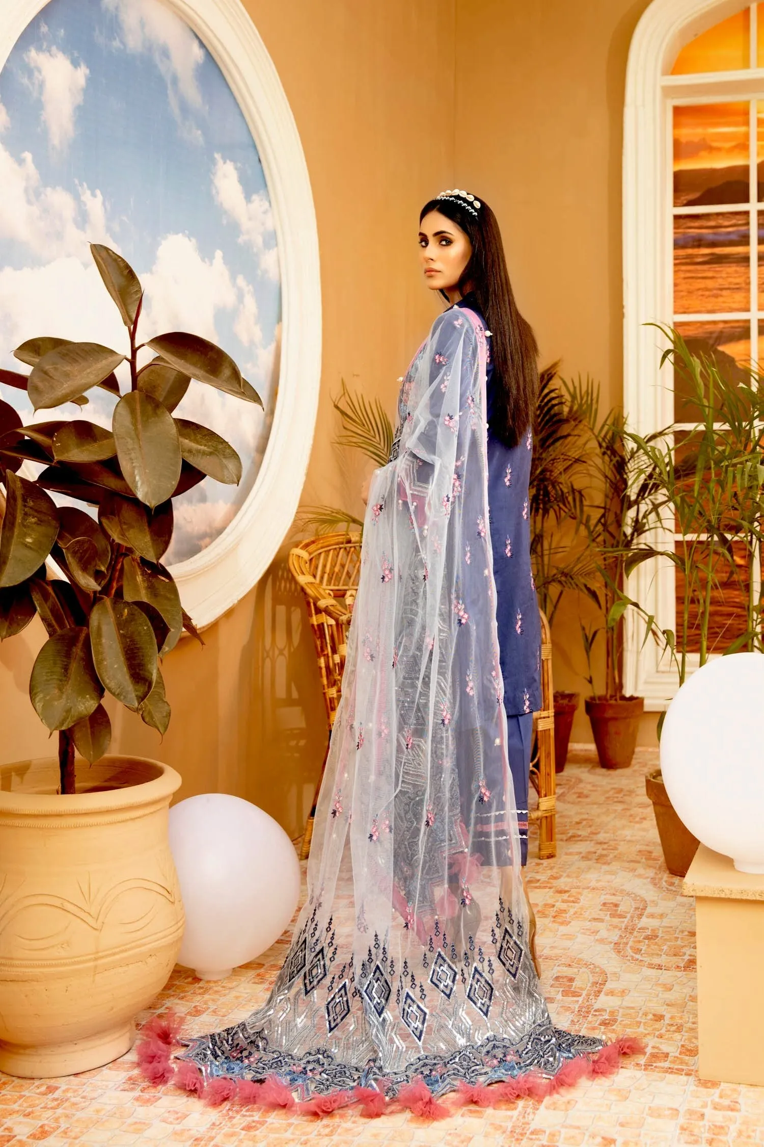 Adan's Libas Schiffli Embroidered Lawn Collection Chapter 2 – Midnight Glitz