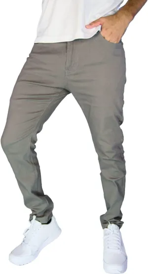 BAKANO Men's Skinny Slim Fit Stretch Pants Mid Rise with Flex Waist and 5 Pockets for Golf and Casual Wear Come in 3 Lengths