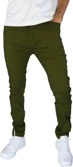 BAKANO Men's Skinny Slim Fit Stretch Pants Mid Rise with Flex Waist and 5 Pockets for Golf and Casual Wear Come in 3 Lengths