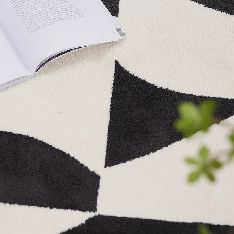Black & White Geometric Carpet