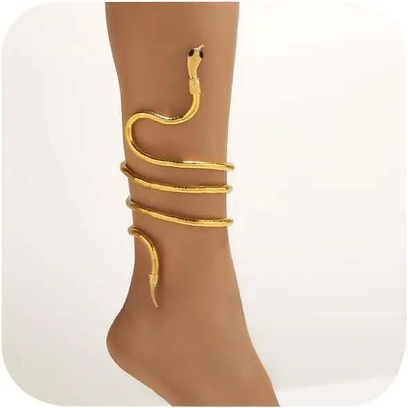 COLOYAN Bendable Snake Anklet Bracelet for Women Flexible Twistable Snake Wrap Anklet Punk Gothic Accessories Halloween Costume Jewelry