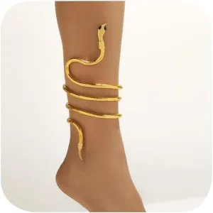 COLOYAN Bendable Snake Anklet Bracelet for Women Flexible Twistable Snake Wrap Anklet Punk Gothic Accessories Halloween Costume Jewelry