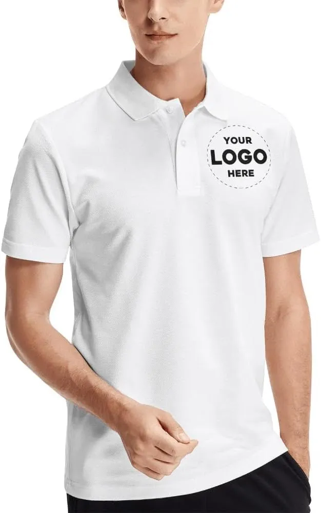 Custom Polo Shirts for Business & Leisure - Customizable, Print Personalized Logo, Team Golf Apparel, Corporate Wear