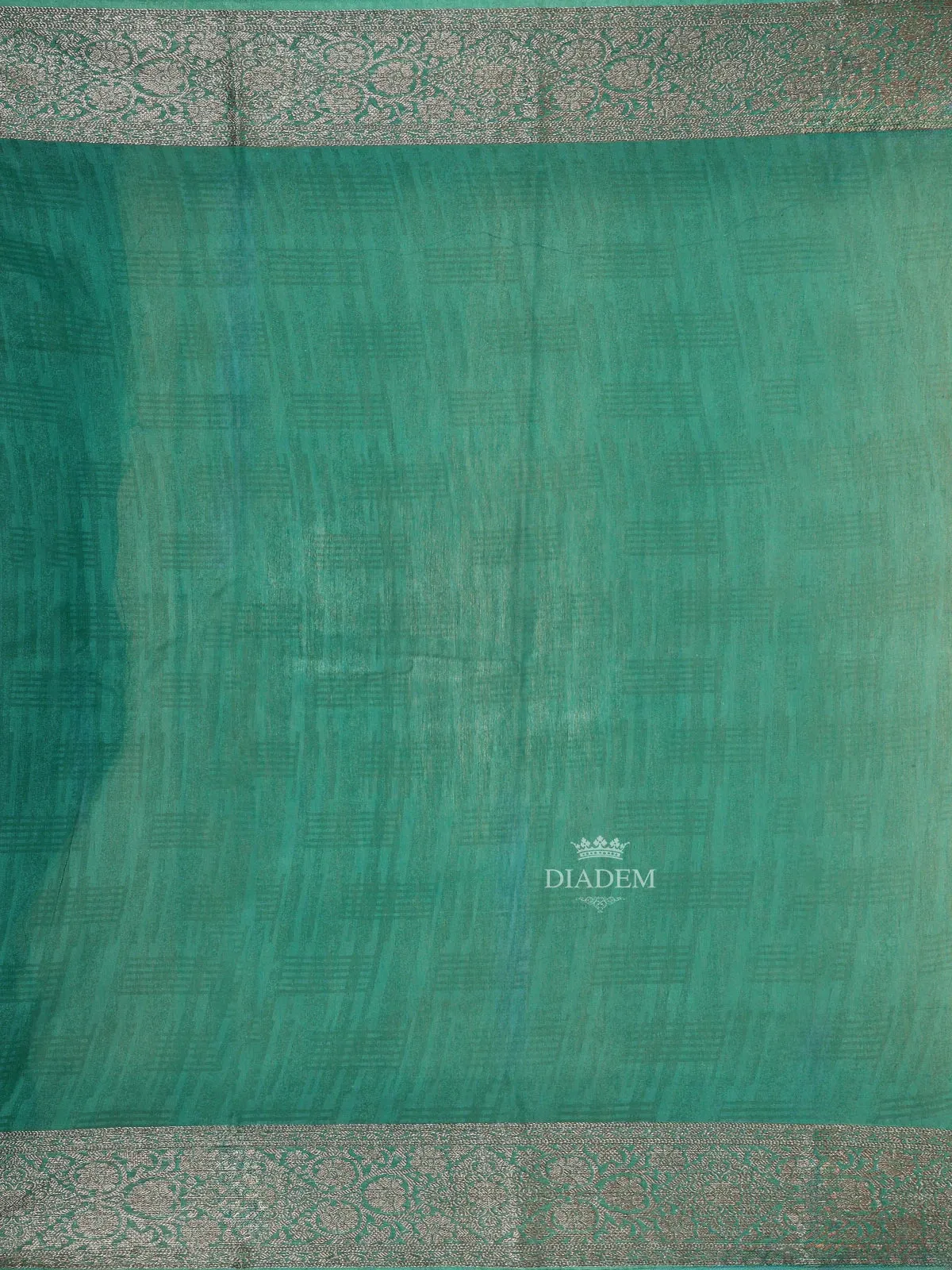 Dark Blue Art Silk Saree with Illusion Design on the Body with Contrast Designed Border