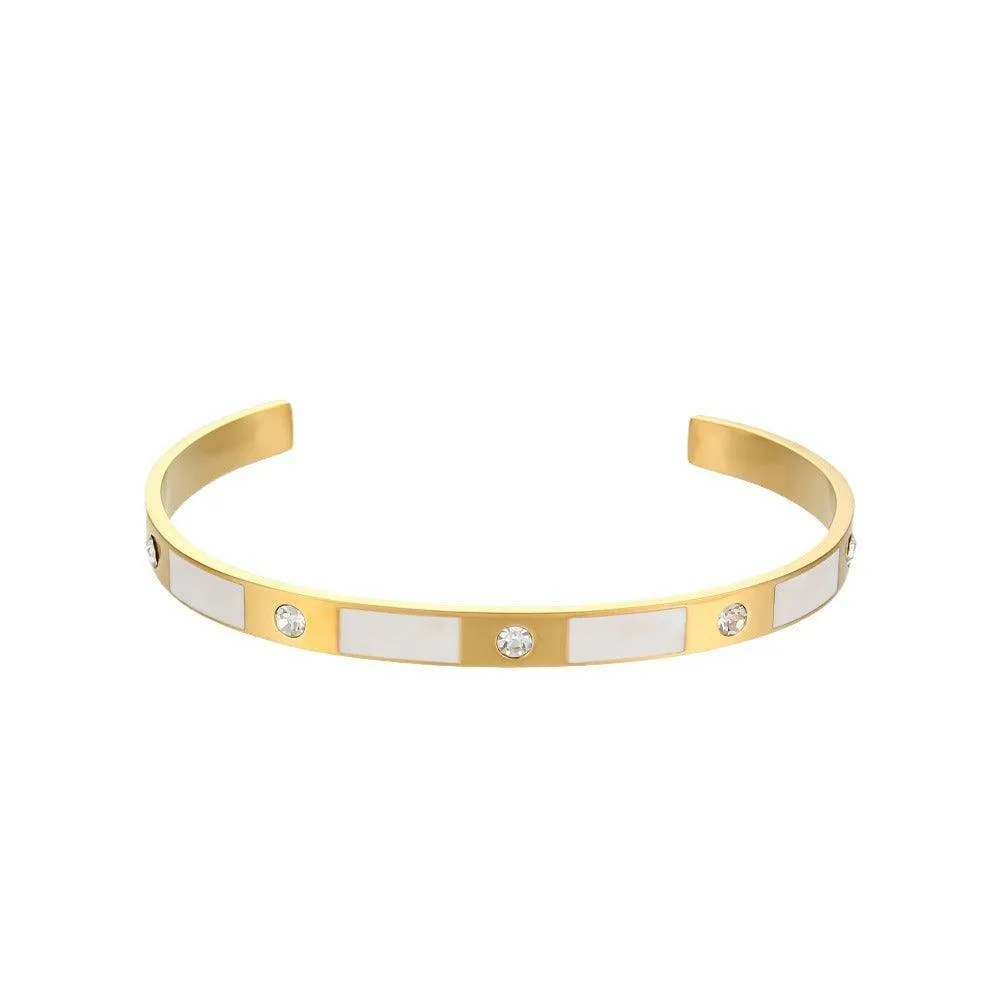 Elegant Geometric Bangle Bracelets with Sparkling Cubic Zirconia – Bold Fashion for Women