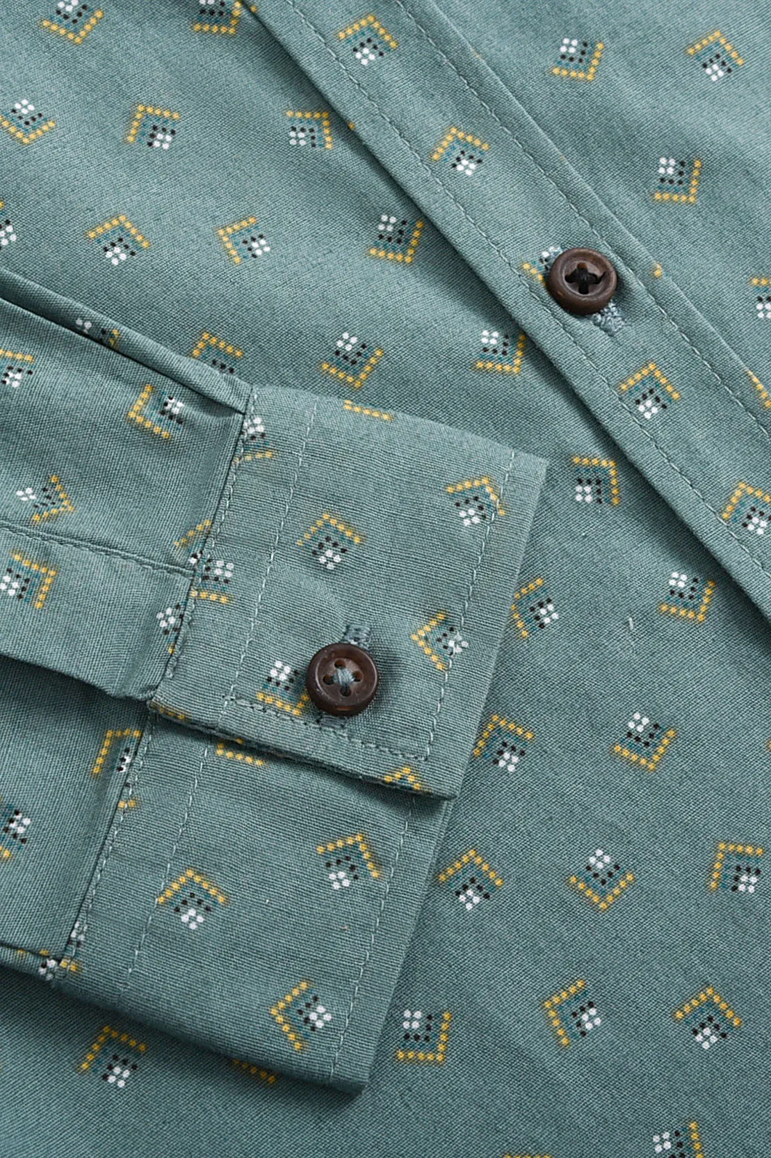 Green Pixel Casual Shirt (3-24M)
