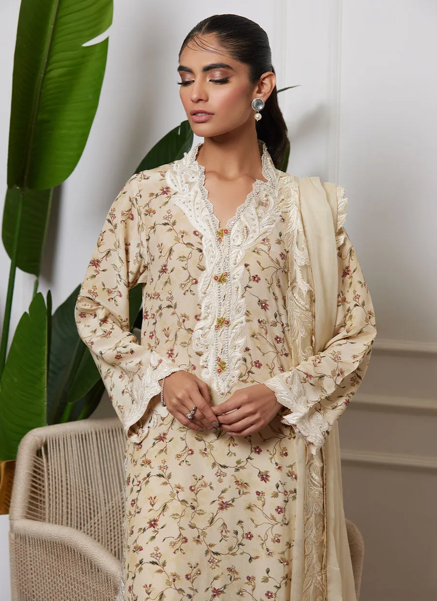 Lea Autumn Winter '23 - Dendera Ivory Shirt And Dupatta