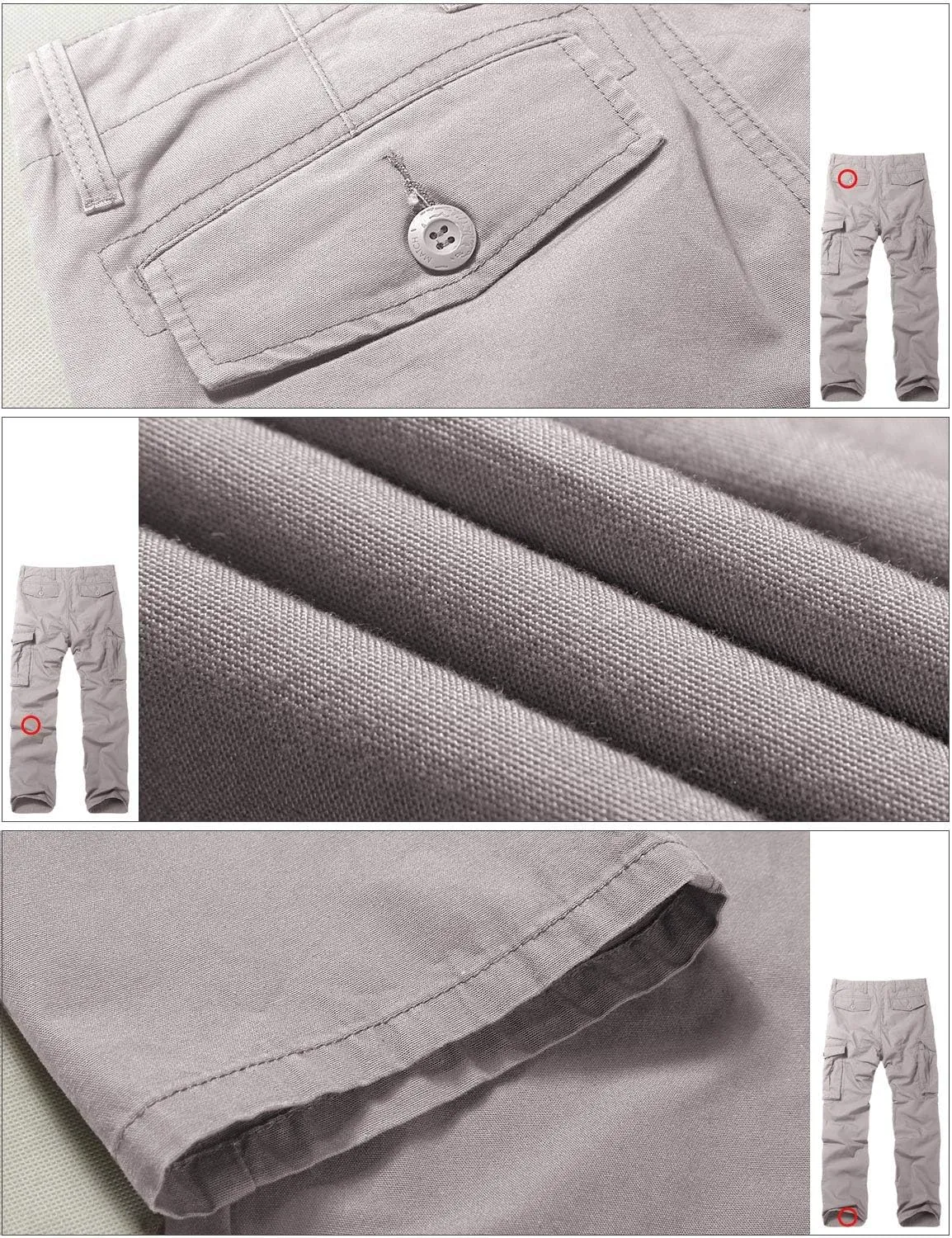 Match Men's Casual Wild Cargo Pants Outdoors Work Wear #6531