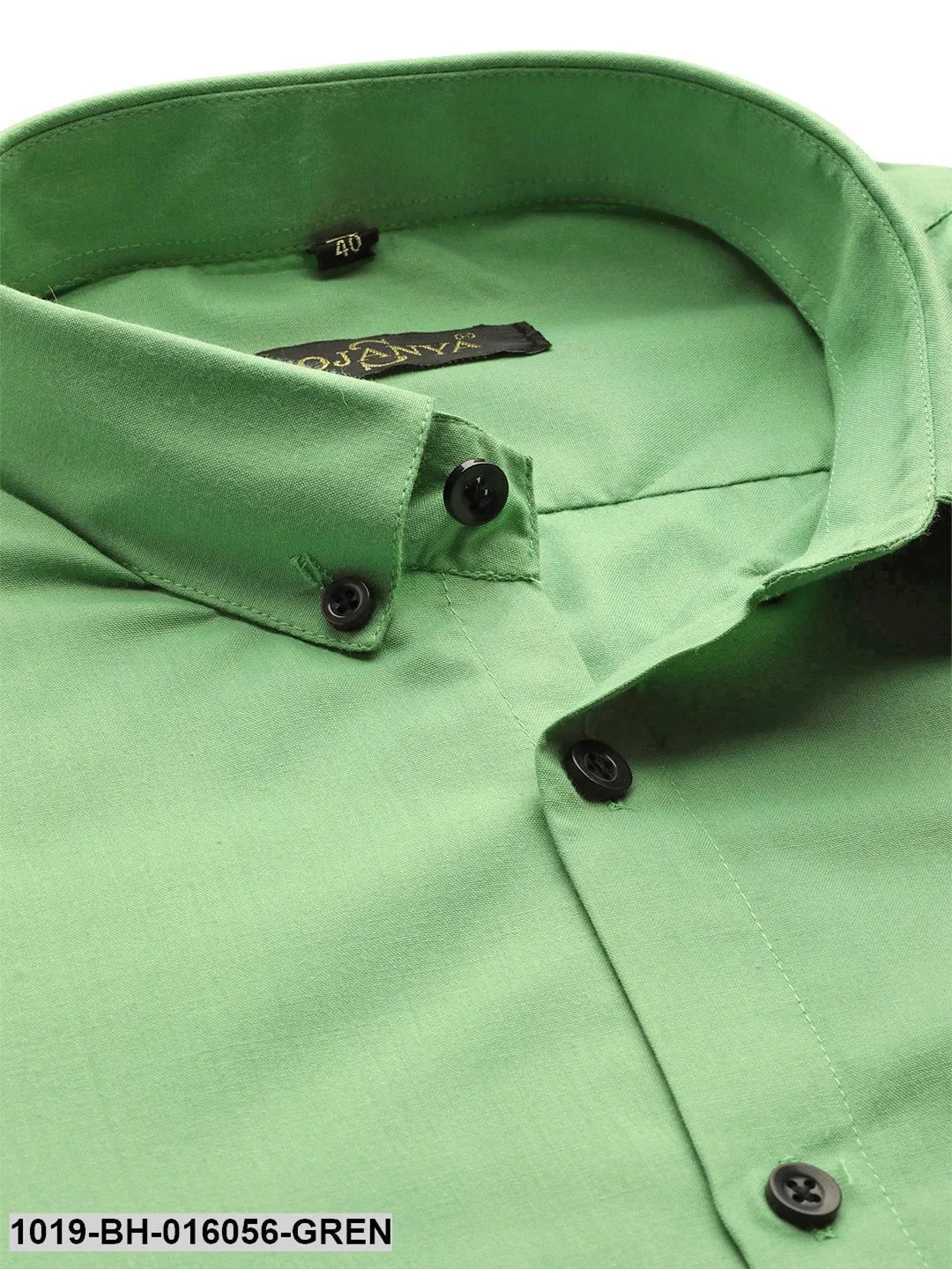 Men's Cotton Green Casual Shirt - Sojanya