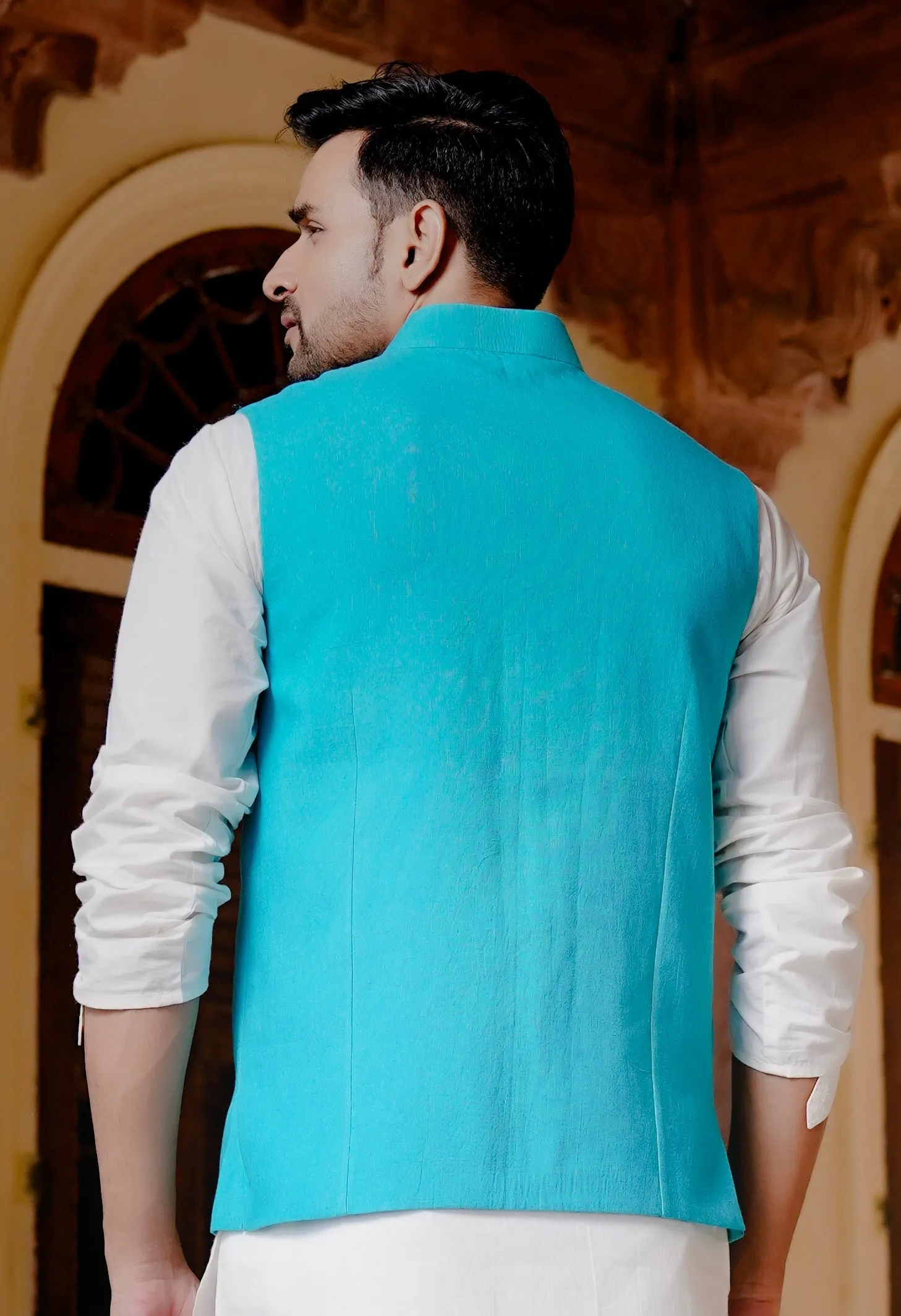 Men's Pure Linen Pintuck Jacket - Hatheli