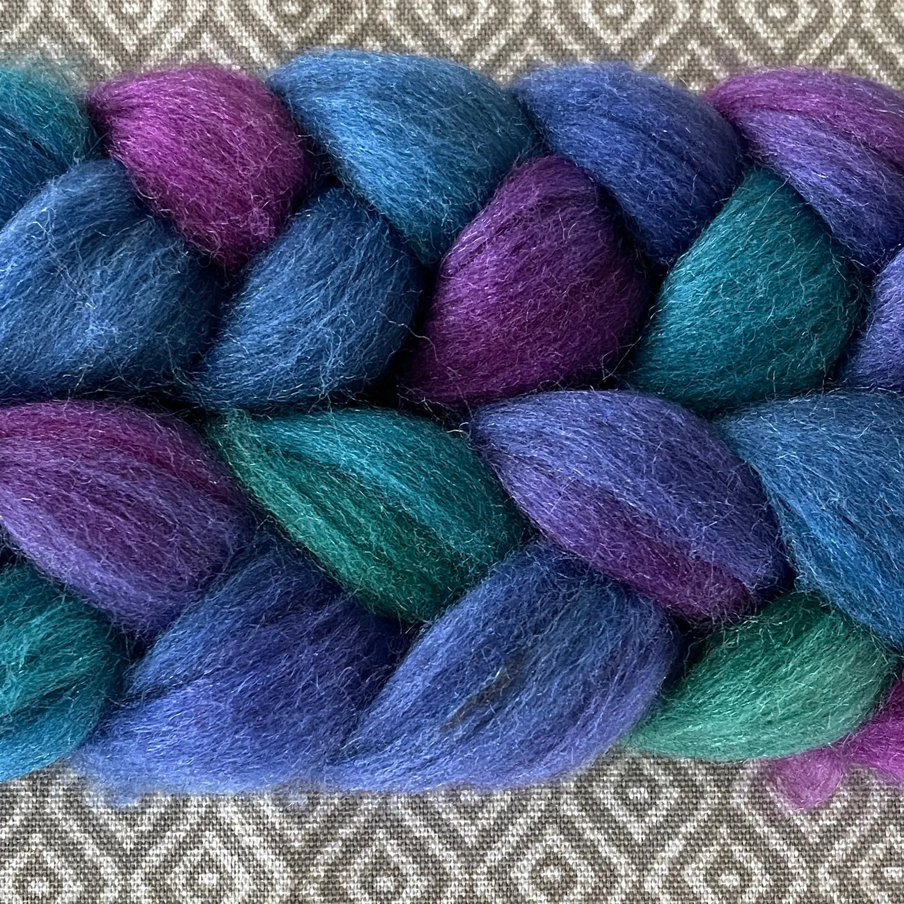 Merino Yak Silk Roving - Carnival