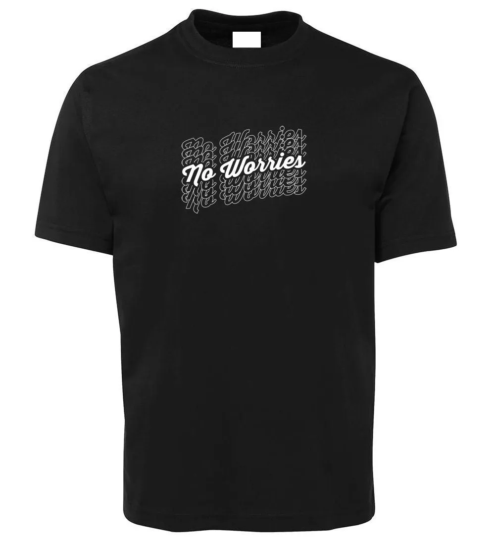 No Worries Adults T-Shirt (Various Colours)