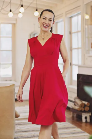 Nora Dress - Solid Red
