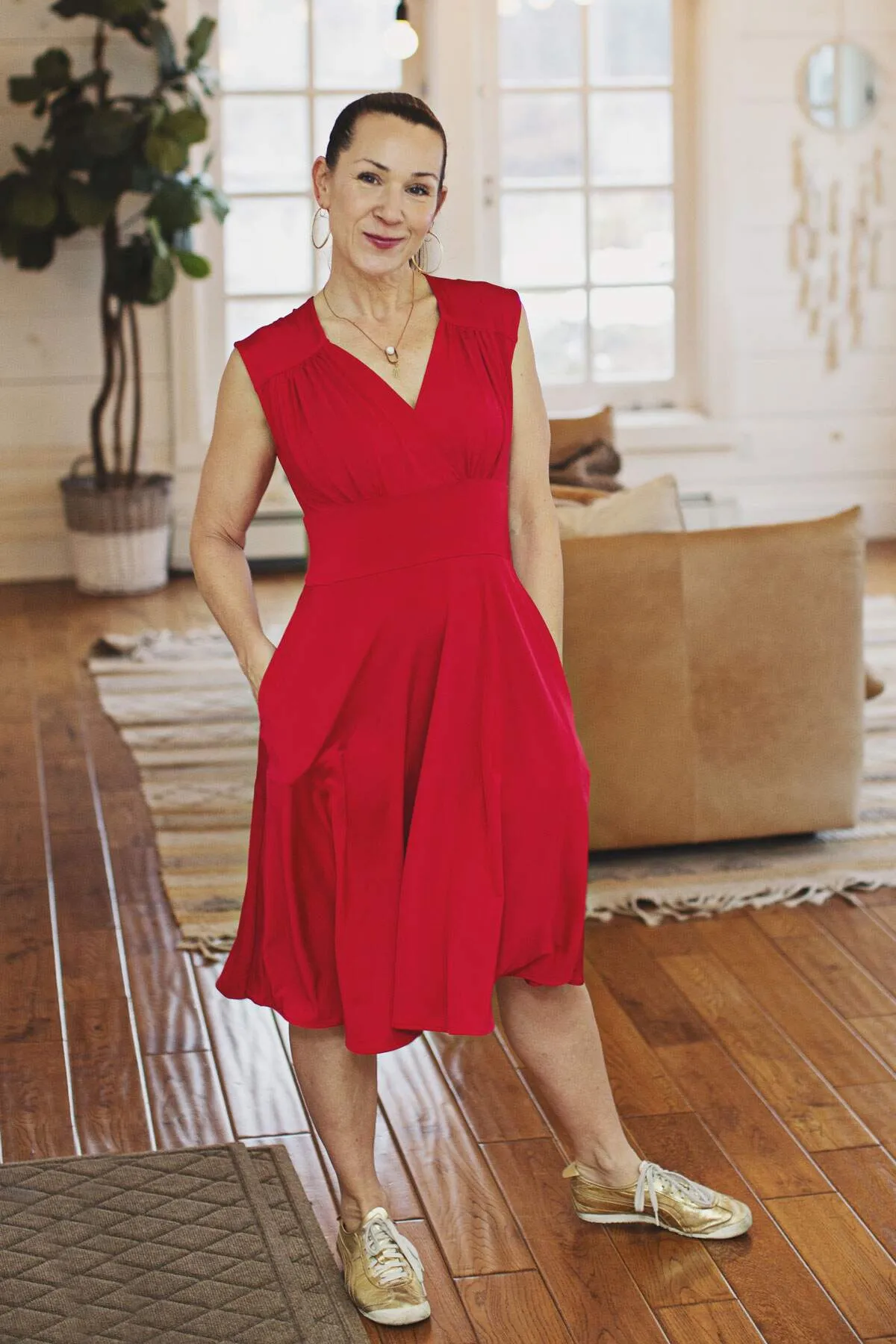 Nora Dress - Solid Red