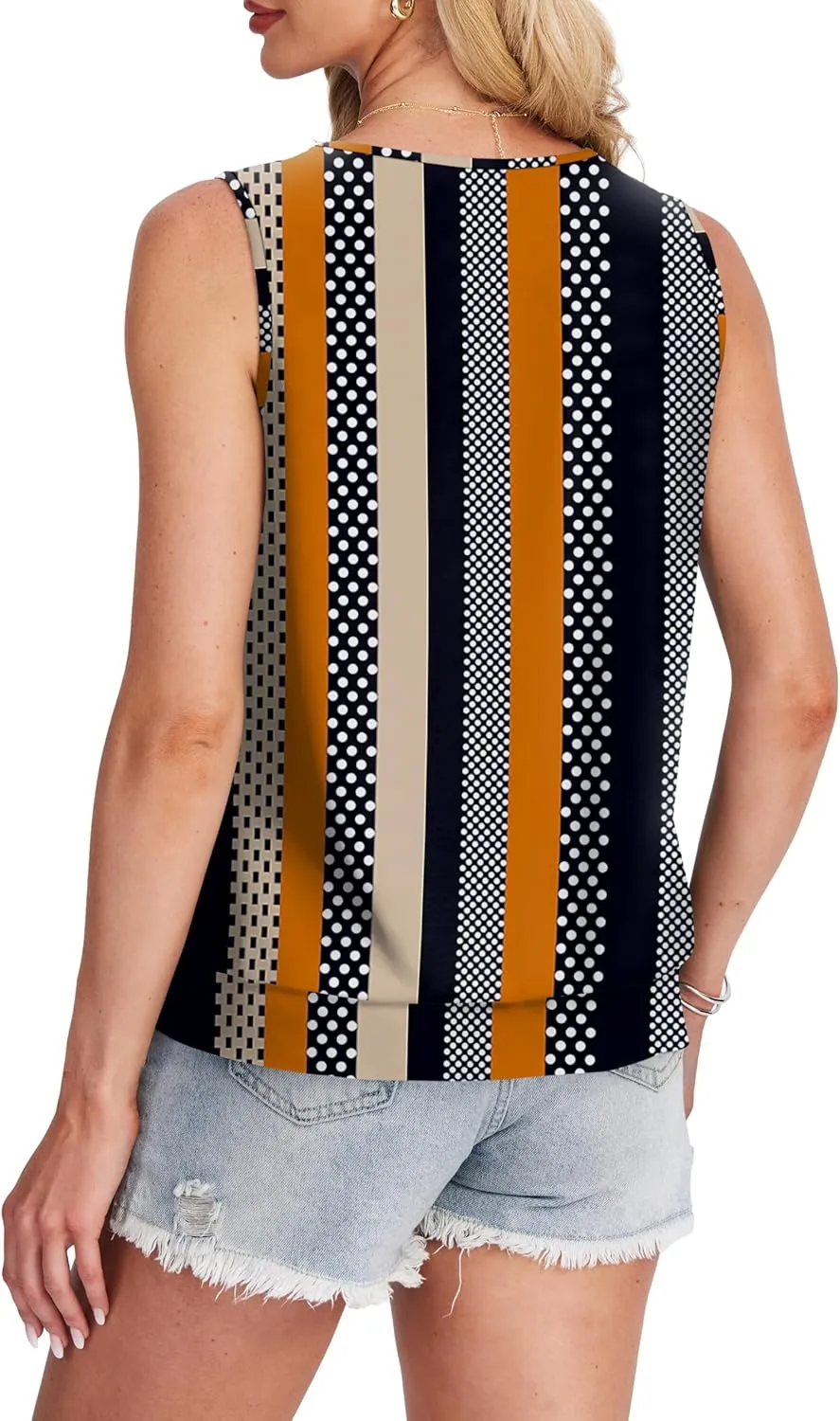 SAMPEEL Womens Tank Tops Loose Fit Casual Round Neck Sleeveless Summer Tops Trendy Vacation Clothes 2025