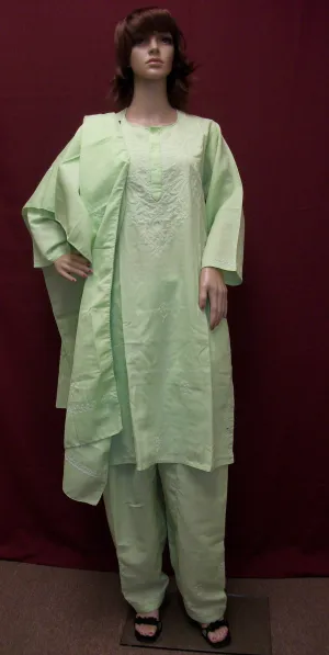 Suit 3084 Pistachio Cotton Salwar Kameez Dupatta Shieno Sarees