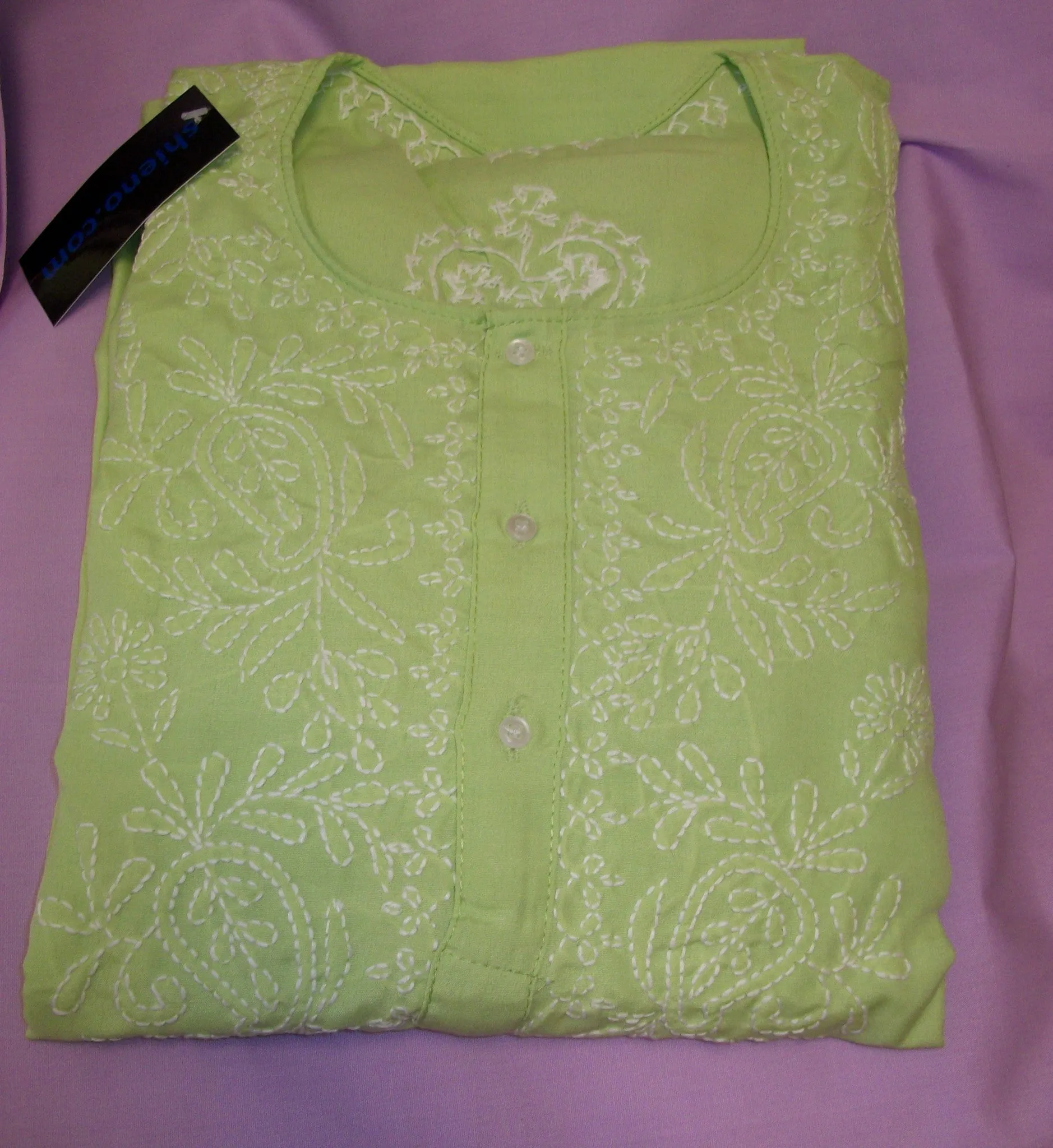 Suit 3084 Pistachio Cotton Salwar Kameez Dupatta Shieno Sarees