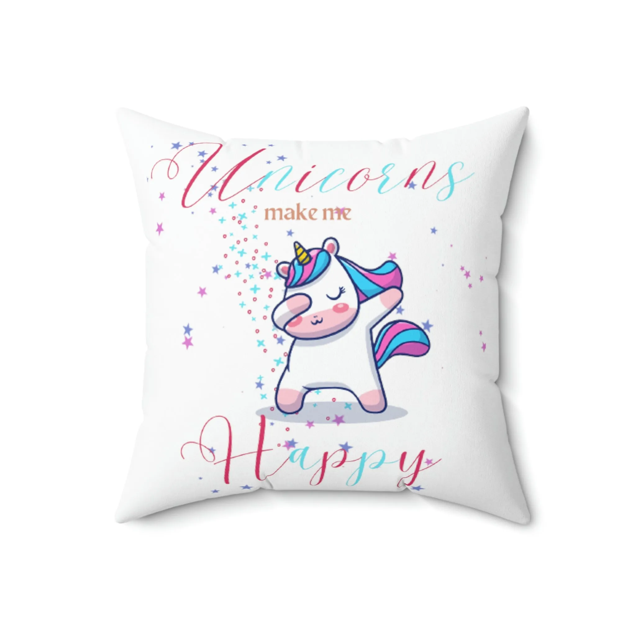 Unicorns Spun Polyester Square Pillow