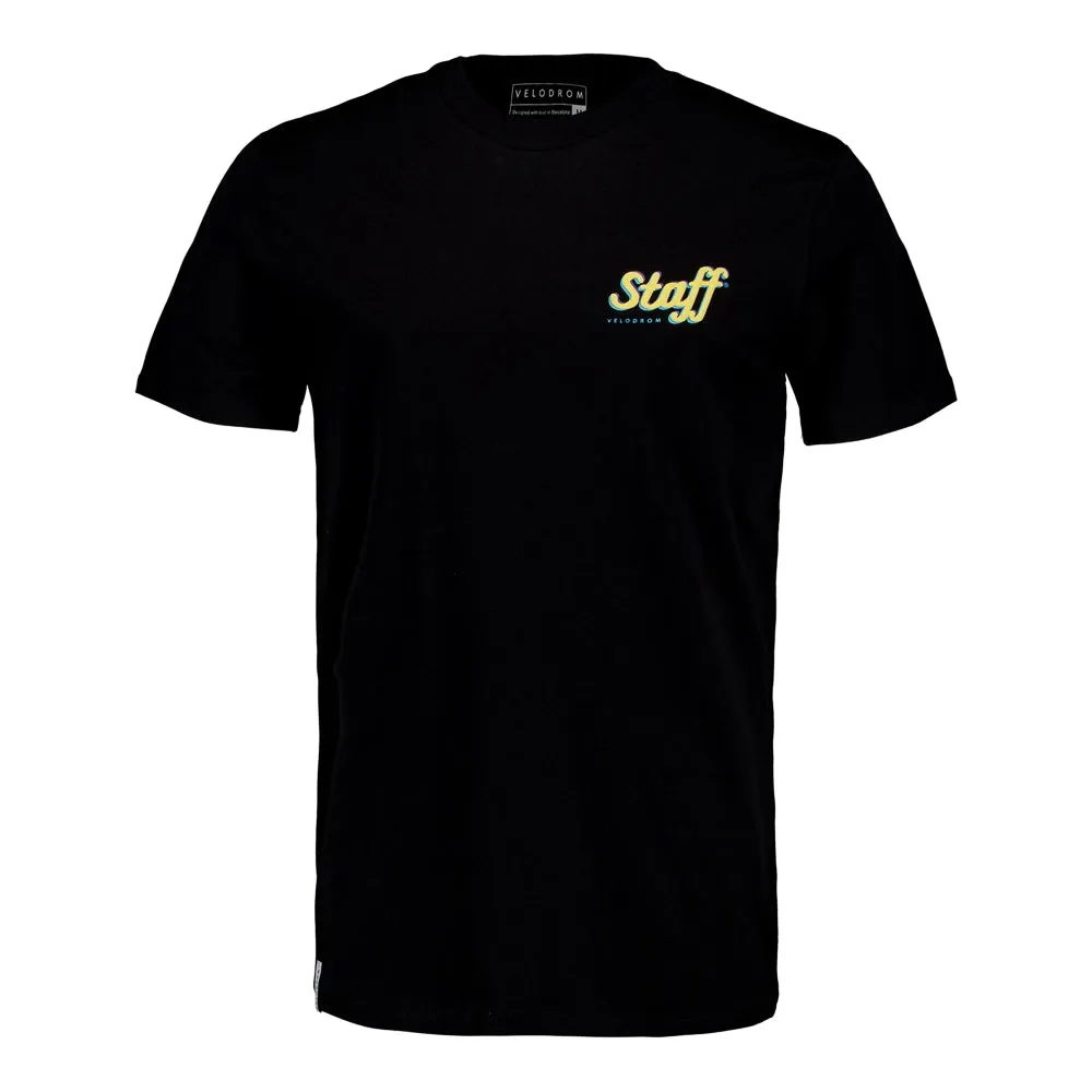 VELODROM Staff Tshirt - Black/Pale Yellow