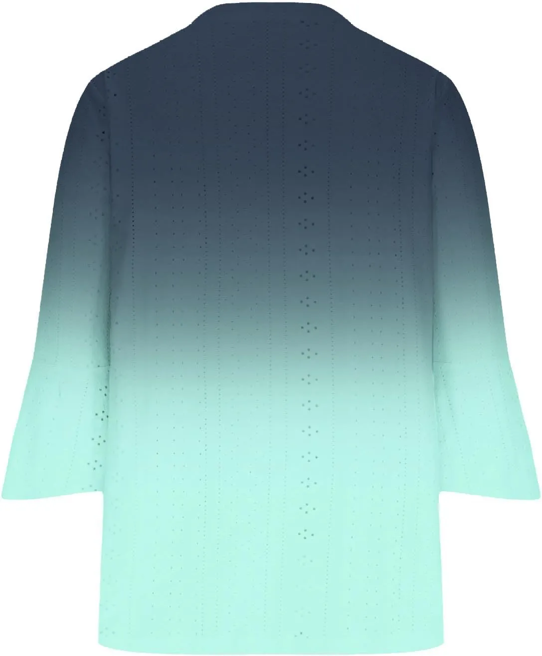 Women's Kimono Cardigans Boho Floral Print Beach Wear Cover Up 3/4 Sleeve Eyelet Embroidery Summer Tops Resort Wear