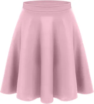 Women's Midi Skirt Flared Stretch Skirt for Women Reg & Plus Size. Casual A line, Basic Everyday Wear, Formal Office